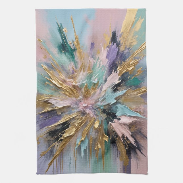 Cosmic Bloom Tea Towel (Vertical)