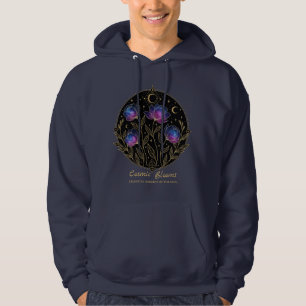 Cosmic Blooms – Celestial Floral Mandala flowers Hoodie