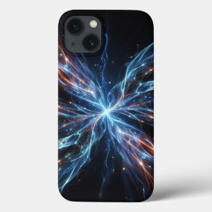 Cosmic Blue and Orange Energy Phone Case Abstract