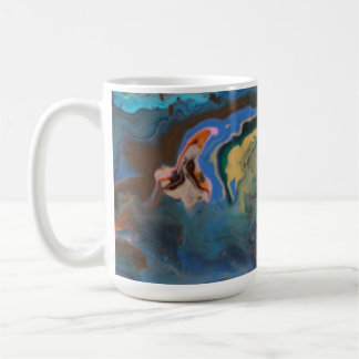 Cosmic Blue Fluid Art Mug