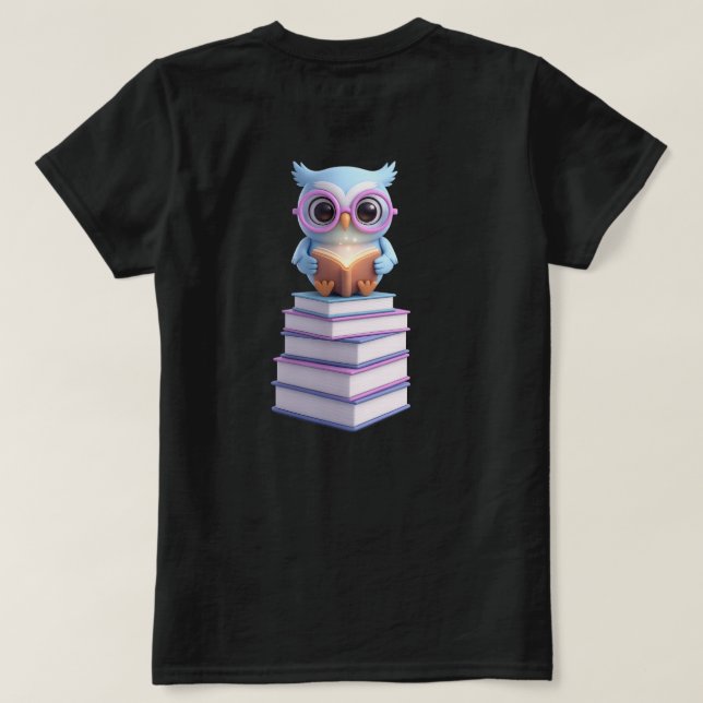 Cosmic Book Owl T-Shirt (Design Back)