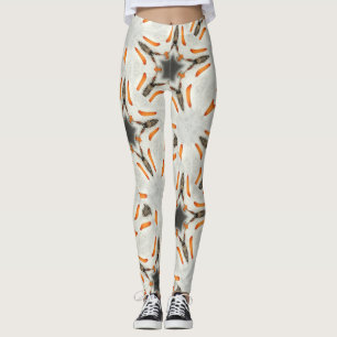 cosmic bracketed stars brown white leggings