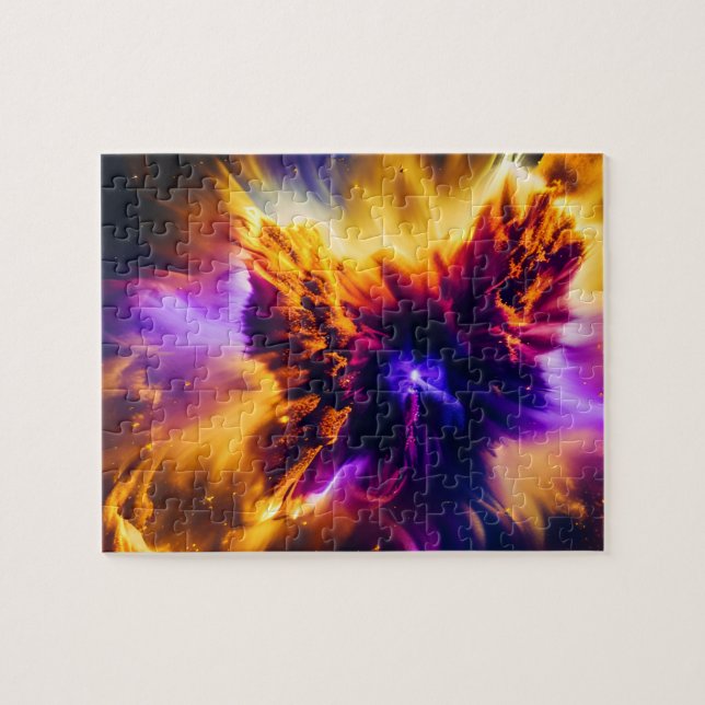 Cosmic Bright Colours in Nebula Exploding in Space Jigsaw Puzzle (Horizontal)