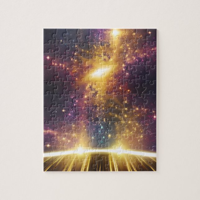 Cosmic brightest star fun outer space landscape jigsaw puzzle (Vertical)