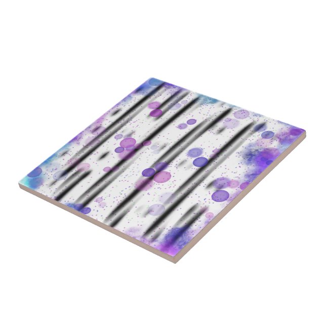 Cosmic Bubble Flow Ceramic Tile (Side)