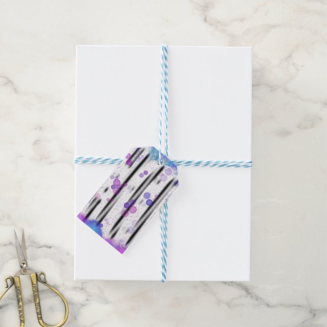 Cosmic Bubble Flow Gift Tags (With Twine)