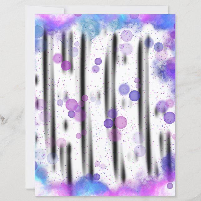 Cosmic Bubble Flow Scrapbook Paper (Front)