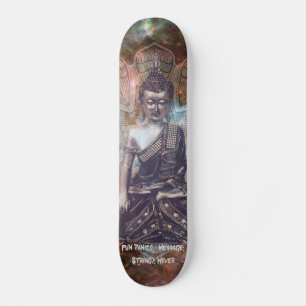 Cosmic Buddha's Cadence Code "Never Panic" 7'7/8" Skateboard