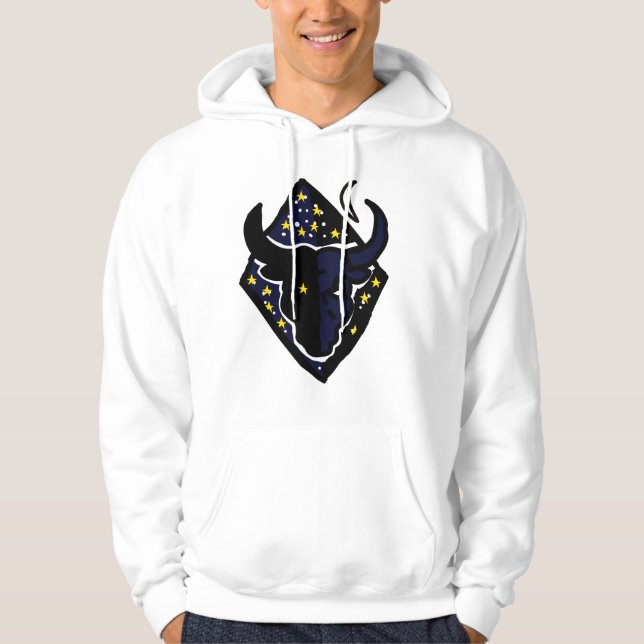 Cosmic Bull Icon Space Art Hoodie (Front)