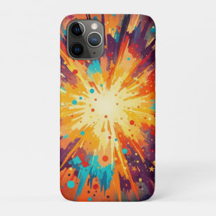 Cosmic Burst Abstract Splatter Art iPhone 11 Pro Case
