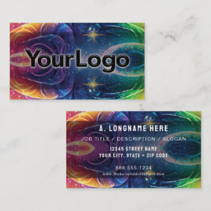 Cosmic Burst Galaxy Reiki Healer Company Logo Business Card