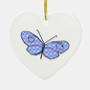 Cosmic Butterfly Ceramic Ornament