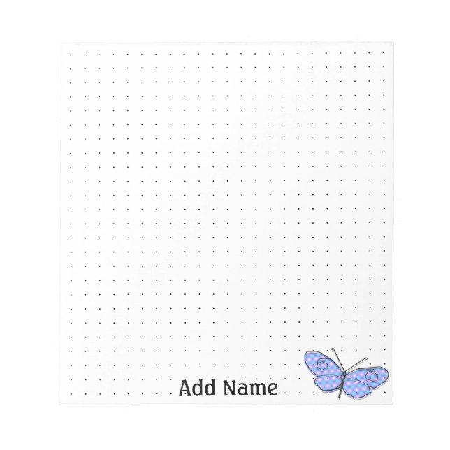 Cosmic Butterfly Custom Dot Grid Notepad (Front)