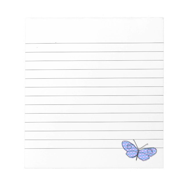 Cosmic Butterfly Custom Lined  Notepad (Front)
