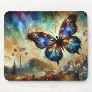 Cosmic Butterfly Fantasy Artwork Mouse Pad
