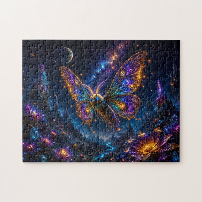 Cosmic Butterfly – Magical Galactic Fantasy Jigsaw Puzzle (Horizontal)