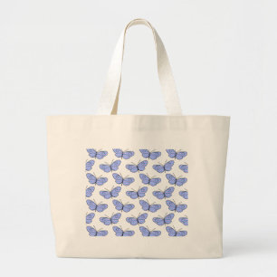 Cosmic Butterfly Pattern Large Tote Bag