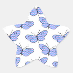 Cosmic Butterfly Pattern Star Sticker