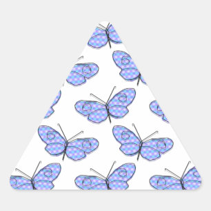 Cosmic Butterfly Pattern Triangle Sticker