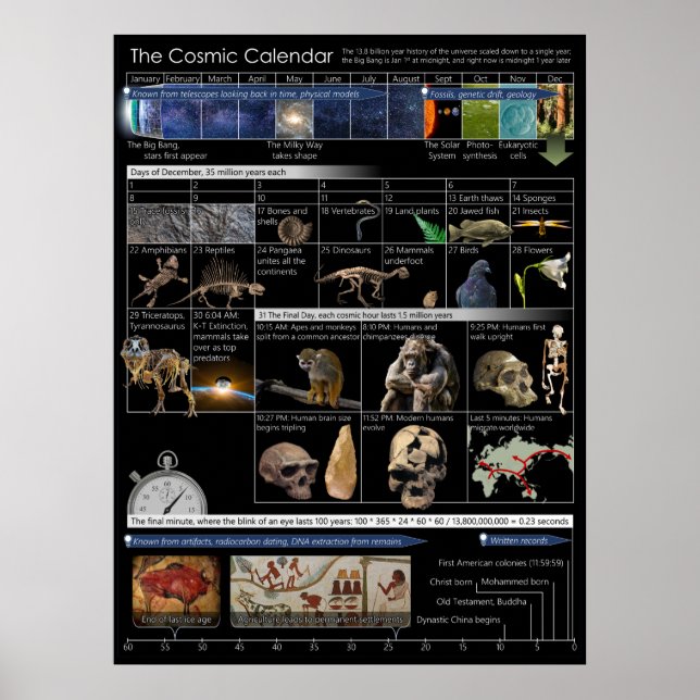 Cosmic Calendar Poster (Front)