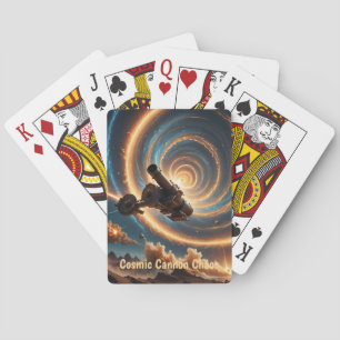 Cosmic Cannon Chaos Playing Cards