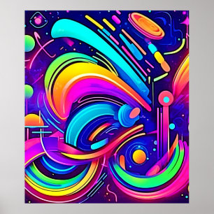 Cosmic Canvas: A Universe of Colour Poster