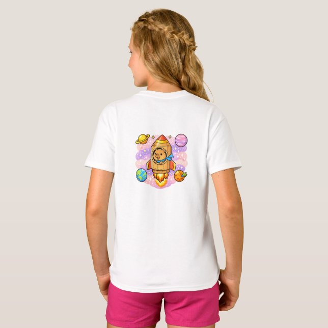Cosmic Capybara Explorer T-Shirt (Back Full)