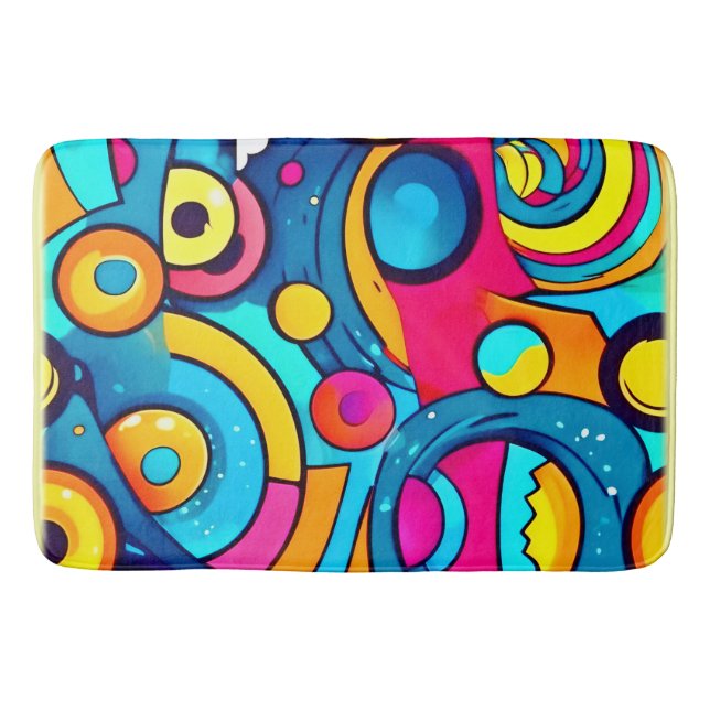 Cosmic Carnival Art Bath Mat (Front)