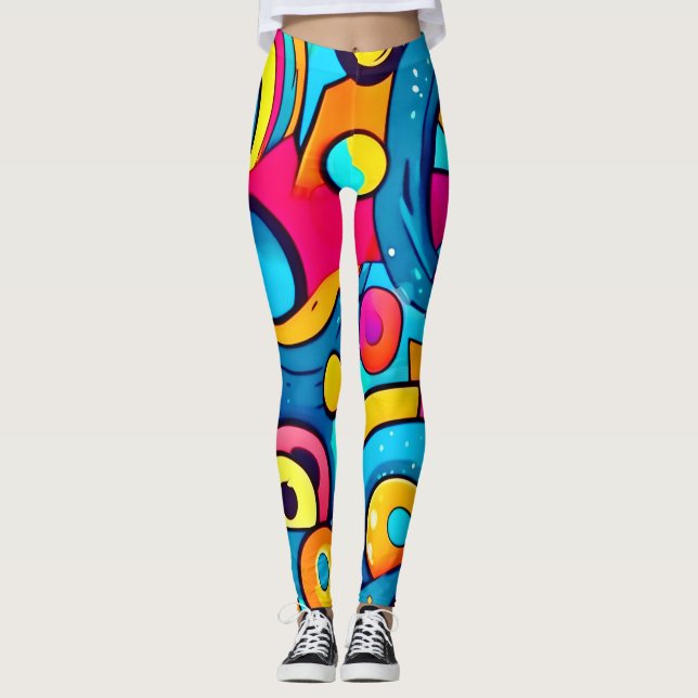 Cosmic Carnival Art Leggings (Front)