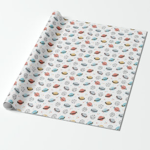 Cosmic Cartoons: Vintage Space Wonders Wrapping Paper