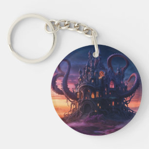 Cosmic Castle from Aeons Long Past Key Ring