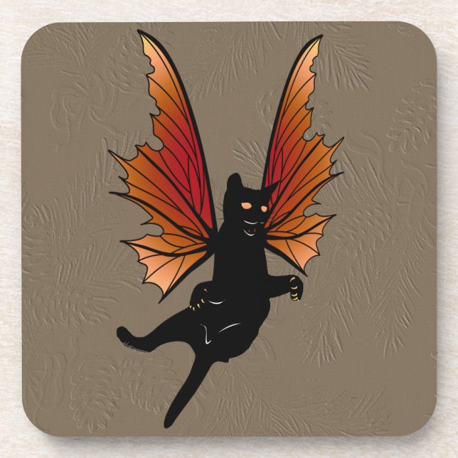 Cosmic Cat Acorn Coaster (Front)