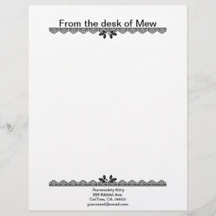 Cosmic Cat Acorn Custom Letterhead