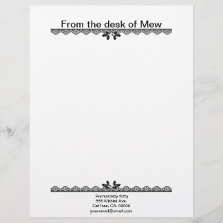 Cosmic Cat Acorn Custom Letterhead