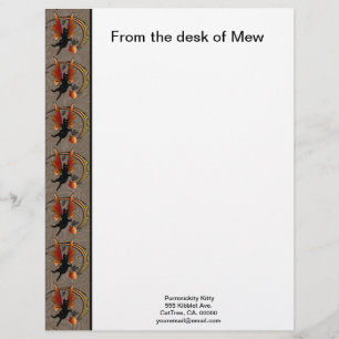 Cosmic Cat Acorn Custom Letterhead