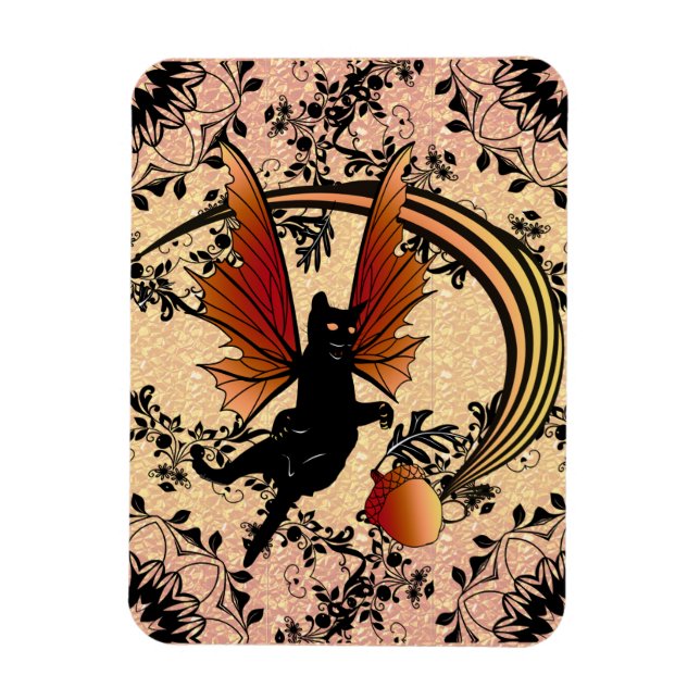 Cosmic Cat Acorn Magnet (Vertical)