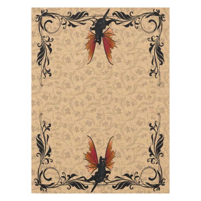 Cosmic Cat Acorn Tablecloth (Front)