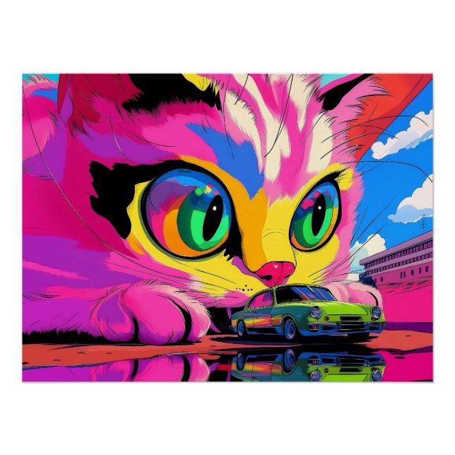 Cosmic Cat and the Tiny Car Poster (Front)
