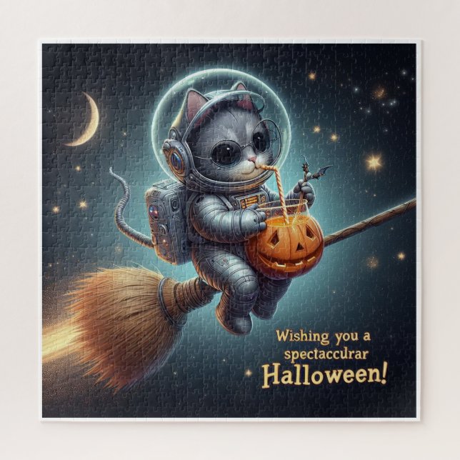 Cosmic Cat Astronaut: Magic and Space Adventure  Jigsaw Puzzle (Vertical)