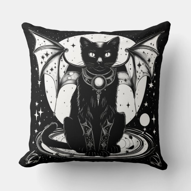 Cosmic Cat Bat Cat I Cushion (Front)
