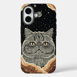 Cosmic Cat iPhone 16 Case