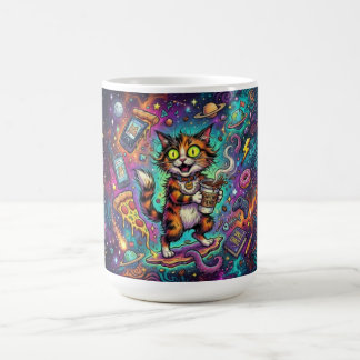 Cosmic Cat Coffee Mug – Galaxy Space Cat with