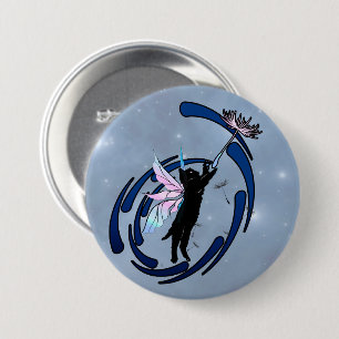 Cosmic Cat Dandelion 7.5 Cm Round Badge
