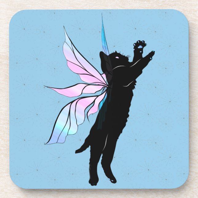 Cosmic Cat Dandelion Coaster (Front)