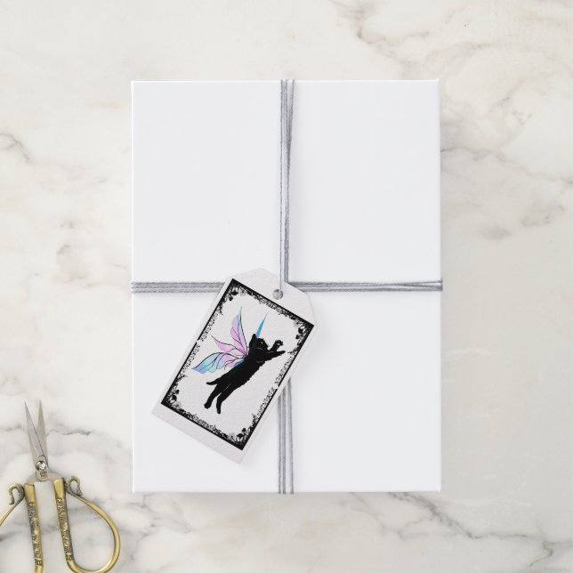 Cosmic Cat Dandelion Gift Tags (With Twine)