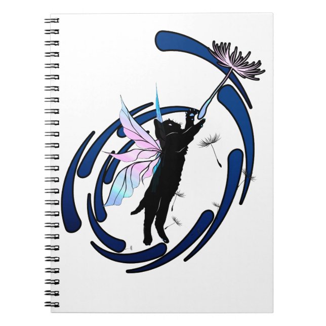 Cosmic Cat Dandelion Notebook (Front)