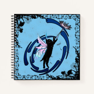 Cosmic Cat Dandelion Notebook