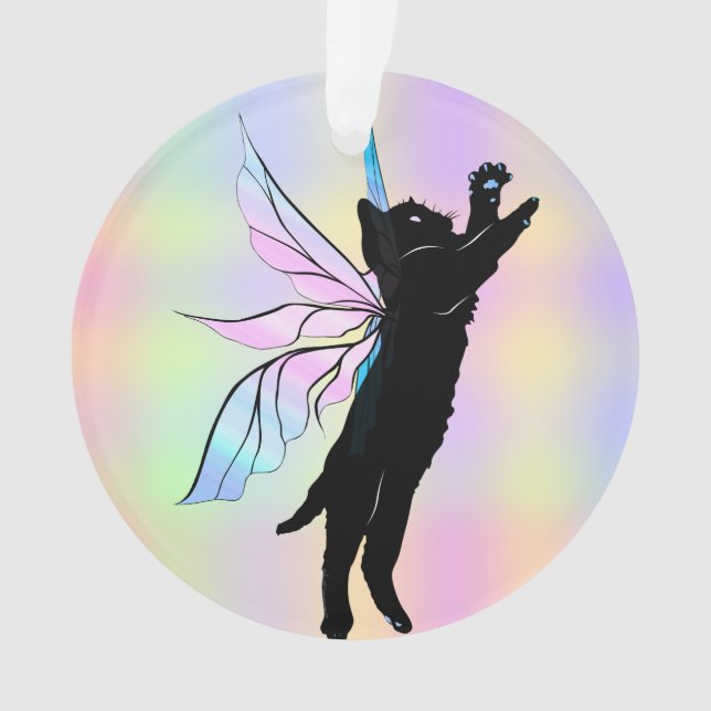 Cosmic Cat Dandelion Ornament (Front)