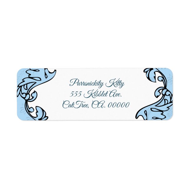 Cosmic Cat Dandelion Return Address Label (Front)