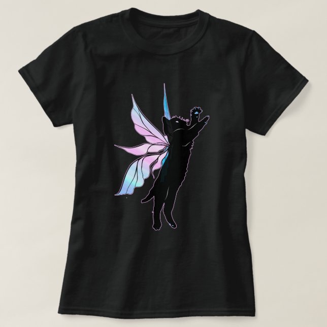 Cosmic Cat Dandelion T-Shirt (Design Front)